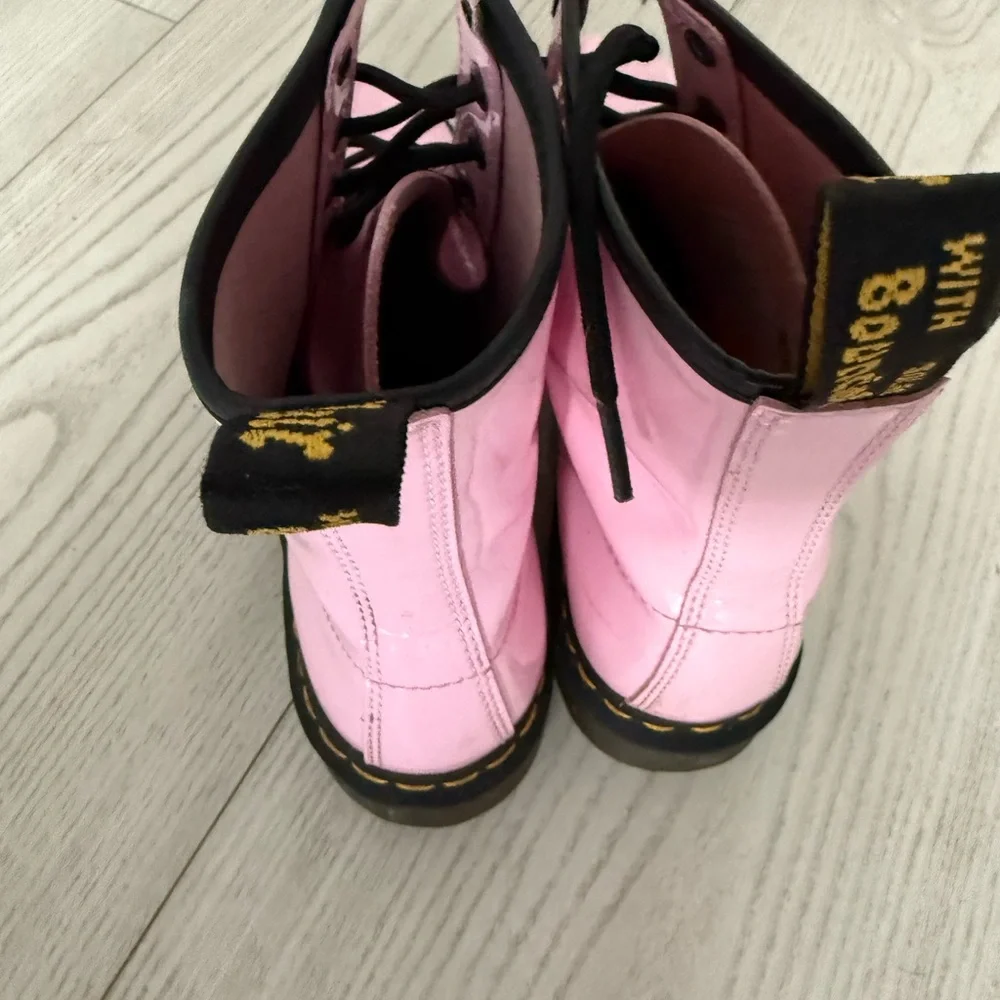 Dr. Martens Pink Combat Boots - Picture 3 of 13